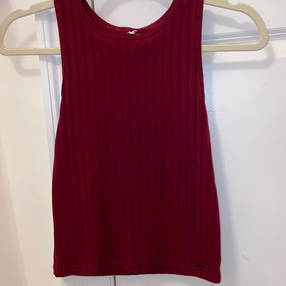 HOLLISTER SMALL RED GIRLS SLIM TANK TOP